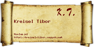 Kreisel Tibor névjegykártya